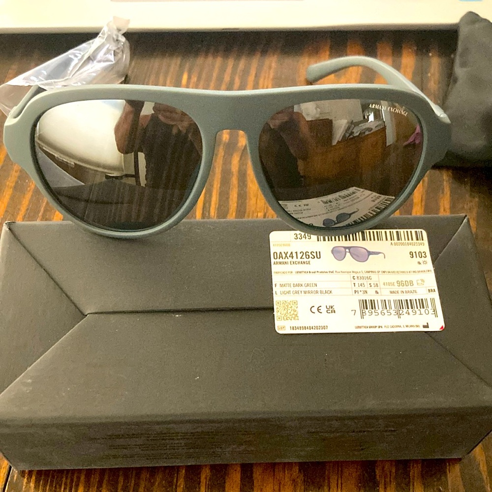 Armani exchange new ax4126 su aviator style sunglasses